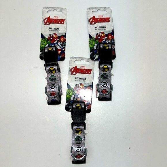 🔥3 pc bundle Marvel avengers pet collar Sz M 13-20 in New - Picture 1 of 1